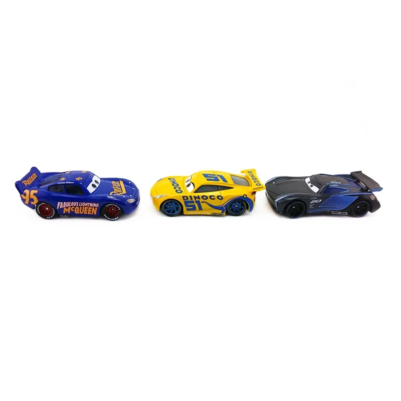Disney Pixar тачки 3 сказочные Mcqueen & Dinoco Cruz Ramirez Jackson Storm литье под давлением игрушечный