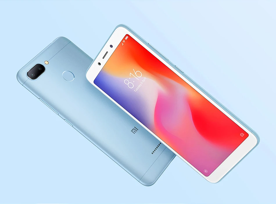 Xiaomi Redmi 6 с глобальной версией, 4 ГБ, 64 ГБ, Helio P22, Восьмиядерный процессор, 5,45 дюйма, 18:9, полноэкранные мобильные телефоны, 12 Мп+ 5 МП, AI, две камеры OTA