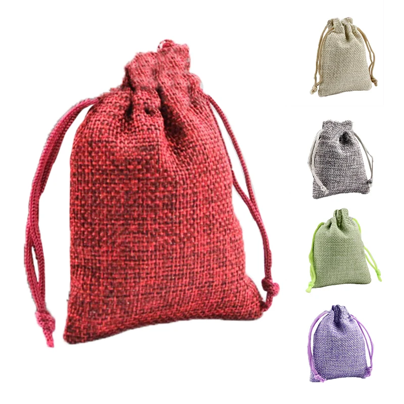 50 шт свадебный холщовый джутовый льняной любимый конфеты подарочные сумки Сумка