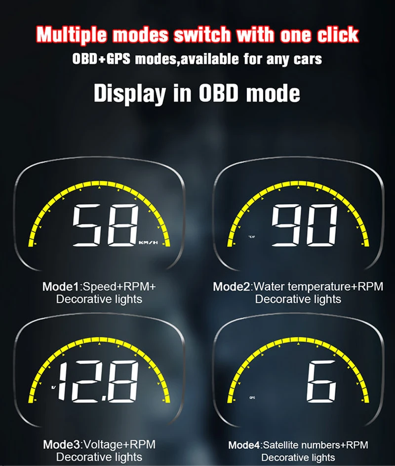 Автомобильный дисплей C700s HUD на лобовое стекло OBDII + GPS система Предупреждение о