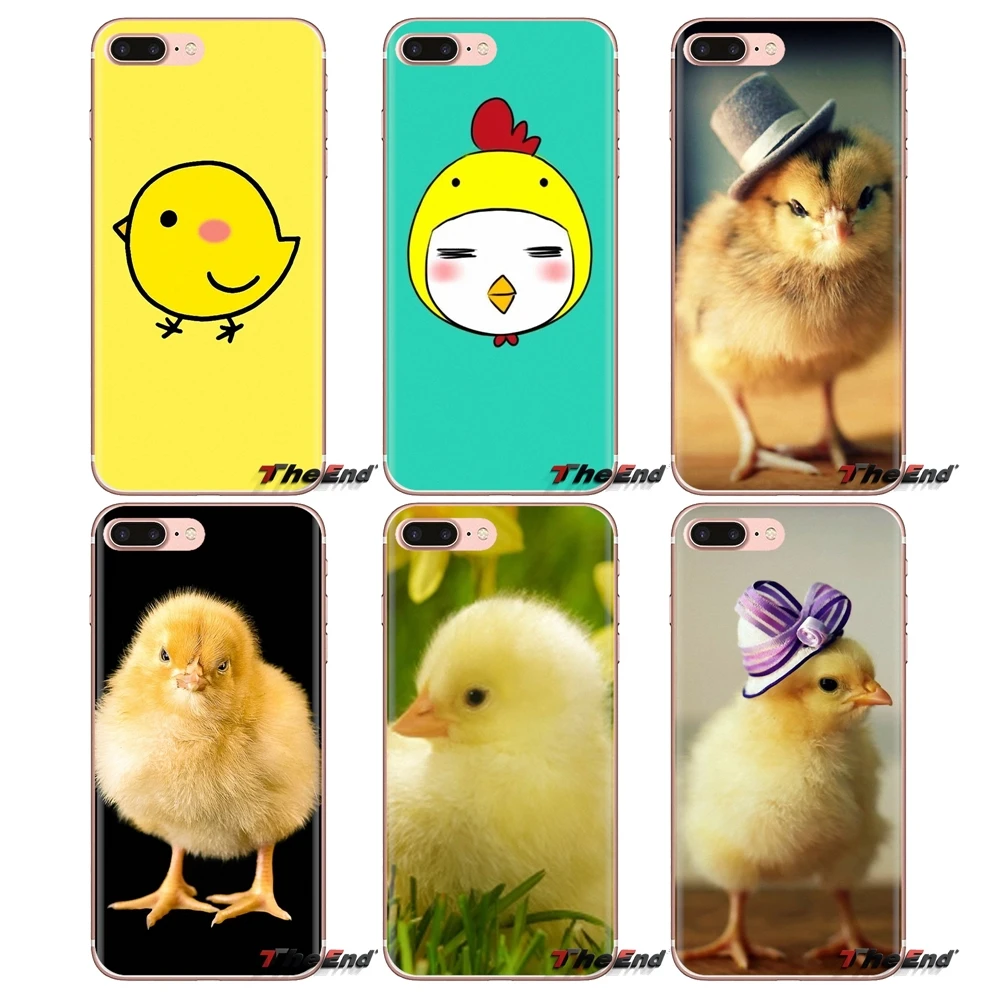 Детский прозрачный чехол из ТПУ с желтым рисунком цыпленка для Samsung Galaxy S3 S4 S5 Mini S6