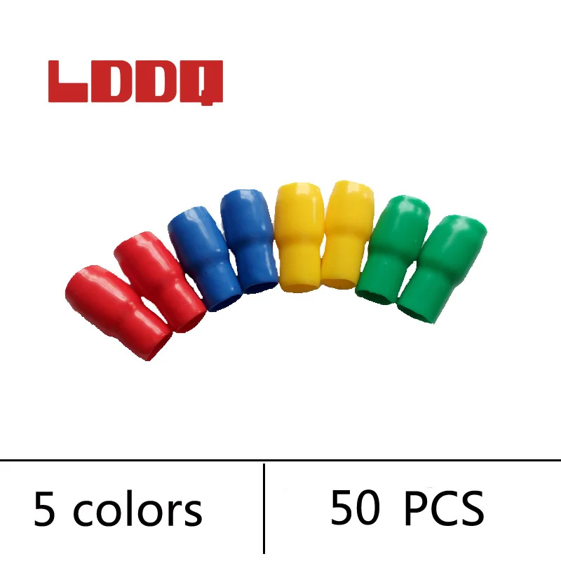 LDDQ 50 шт. концевой разъем 5 цветов обжимная Клемма с мягким рукавом для изоляции
