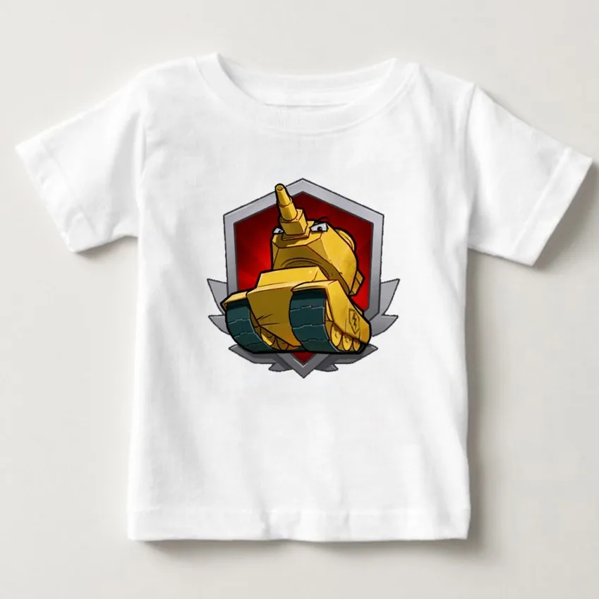 White childreT-shirt Топы для малышей; детские летние футболки для мальчиков; майки; коллекция года; Модная одежда с принтом; футболка на бретелях; футболка с короткими рукавами - Цвет: White childreT-shirt