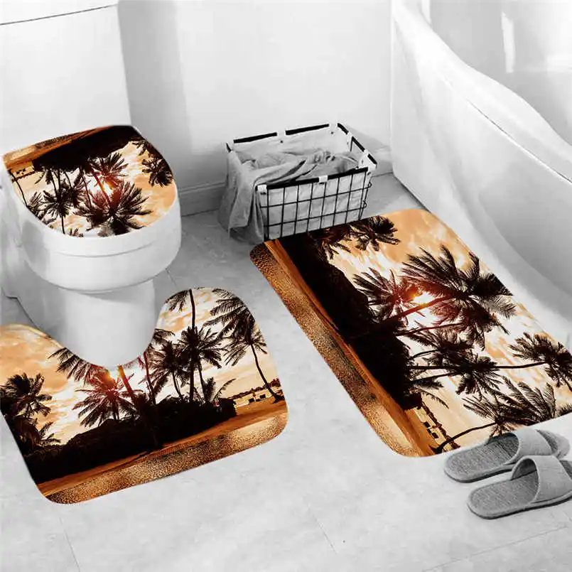 Bathroom mat 3 шт. Нескользящие рыбные весы коврик для ванной Рождественский коврик для ванной комнаты украшение для ковриков в прихожей кухонный дверной ковер tapete banheiro@ 10 - Цвет: Bathroom mat