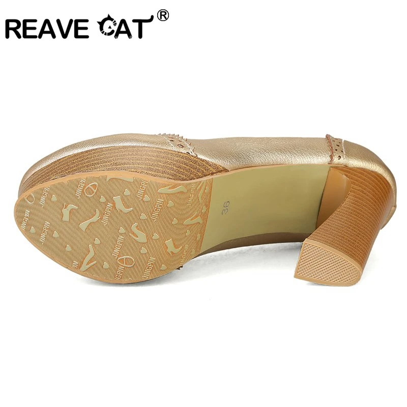 REAVE CAT/женские туфли-лодочки на высоком каблуке женская обувь платформе модные