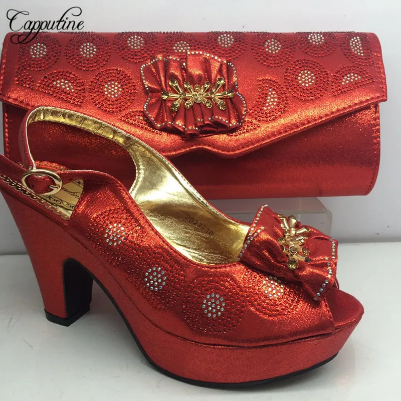 Новое поступление модные туфли и кошелек Capputine для платьев сандалий лодочки