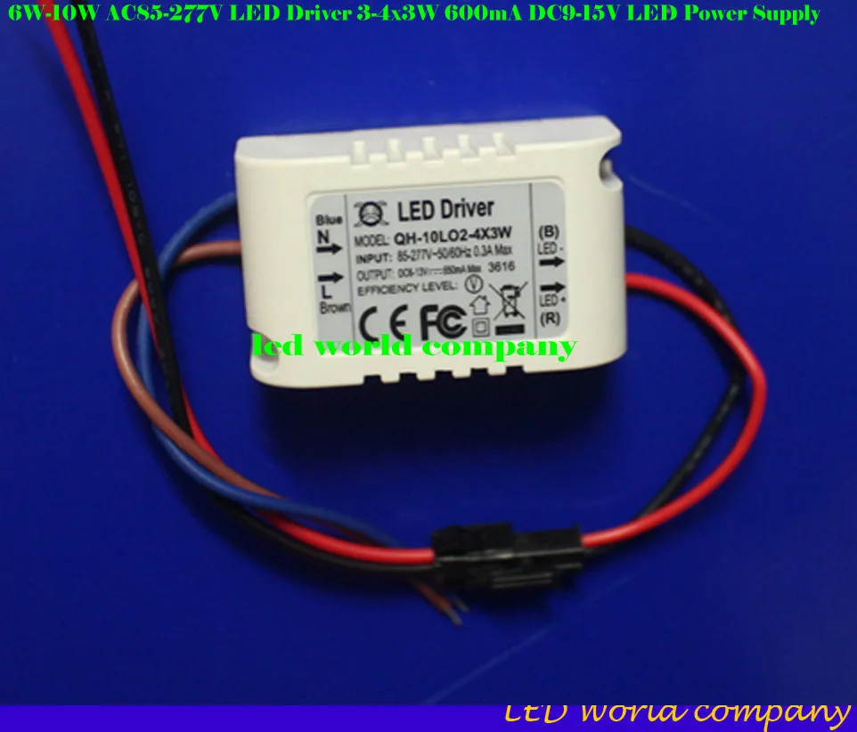 Бесплатная доставка 2 шт. светильник 6 Вт-10 Вт светодиодный драйвер 3-4x3 600 мА