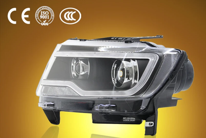 Видео 2011 ~ 2014 автостайлинг для фар с компасом HID canbus cherokee comeven commander Liberty tj головная