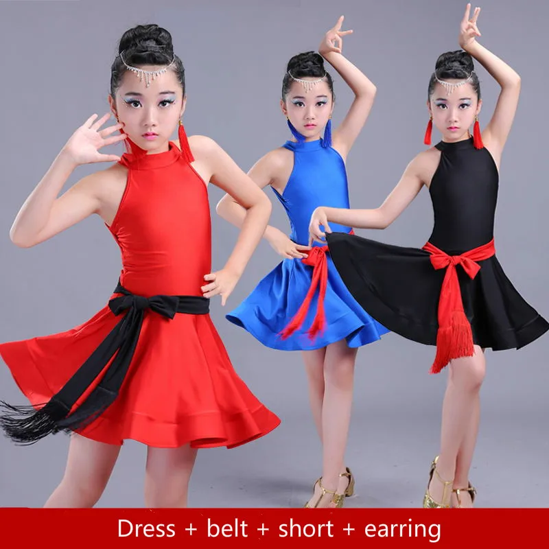 

Latin Dance Dress for Girls Modern Dance Costumes Latin Dress Ballroom Dresses Tango/ramba Kids Latin Competition Dresses