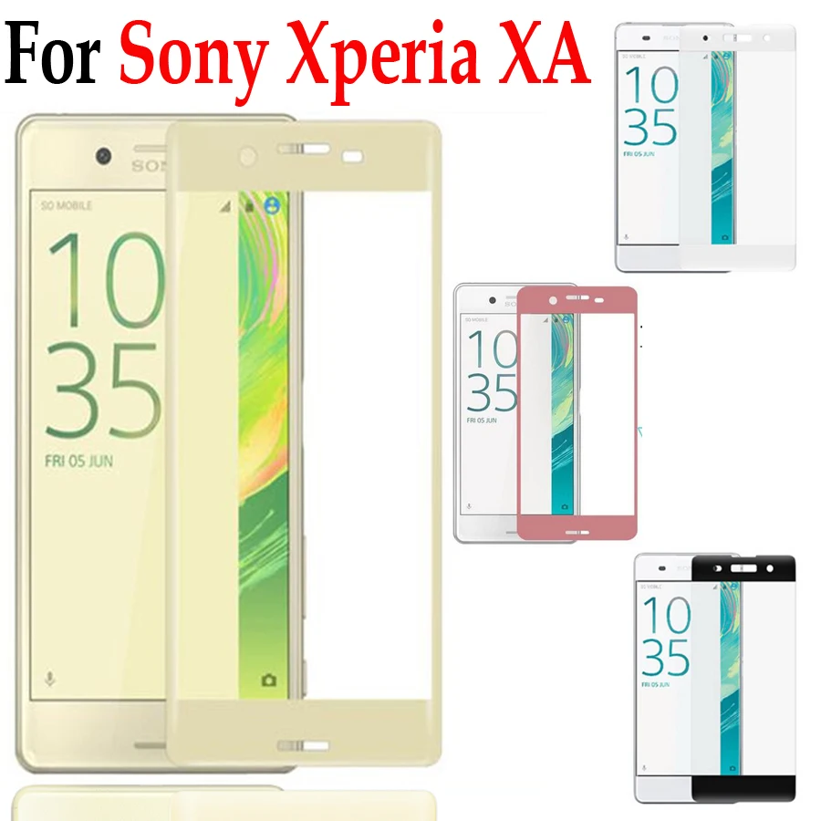 Для Sony Xperia XA экранная печать закаленное стекло для F3111 F3112 изогнутая поверхность