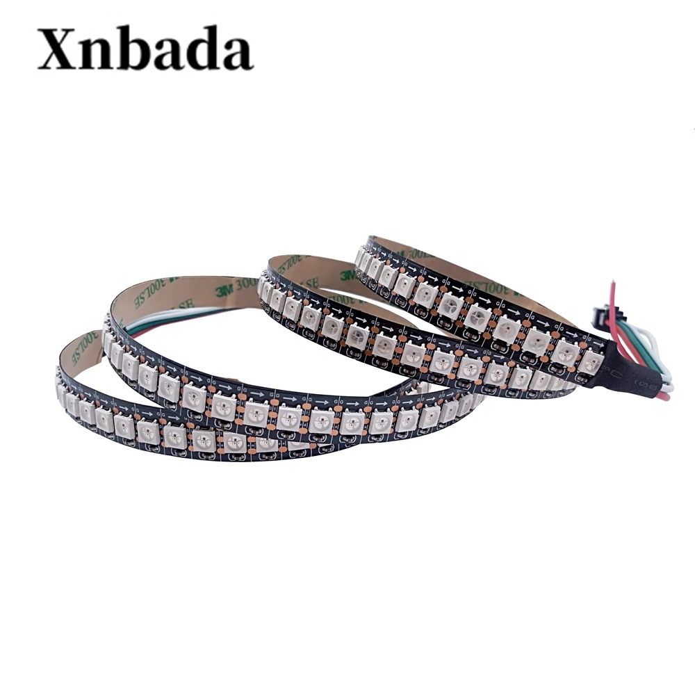WS2812B Светодиодная лента 1-5m30/60/74/96/144 пикселей/светодиодов/м Smart 5050 RGB Светодиодная лента светильник, черный/белый PCB, WS2812 IC; IP30/IP65/IP67 DC5V