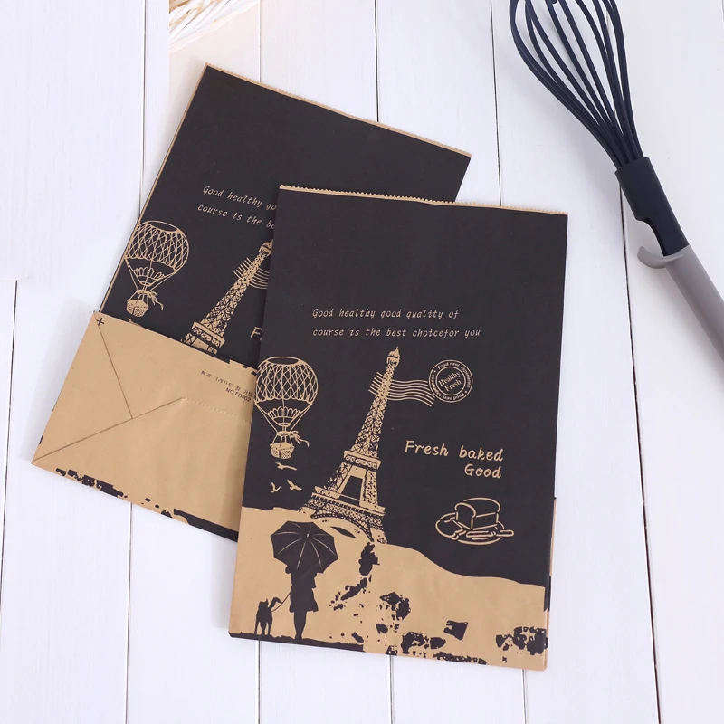 50 шт. бесплатная доставка упаковка для тостов хлеба еды на вынос бумажные пакеты