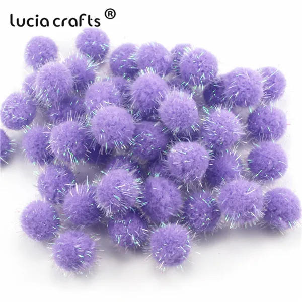 Lucia crafts около 20 мм синель стебли Bendaroos Рождественский плюшевый шар корень волос Diy детские игрушки оптом K1005 - Цвет: C5 Purple  48pcs