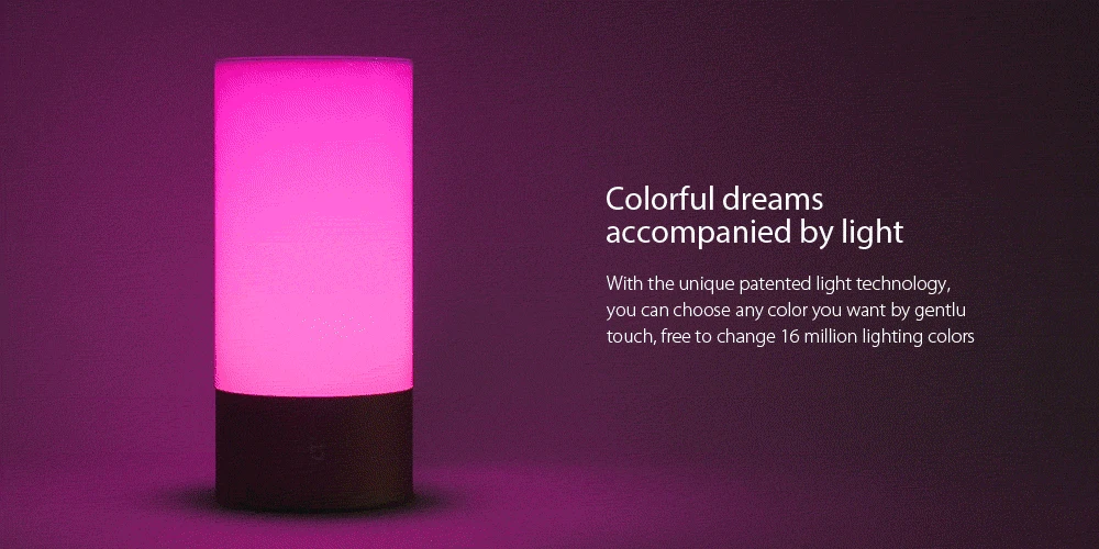 Xiaomi Mijia прикроватная лампа Bluetooth 4,2 BLE WiFi соединение сенсорное управление 300Lm 16 миллионов RGB цвет 10 Вт 1700k~ 6500k 100-240V