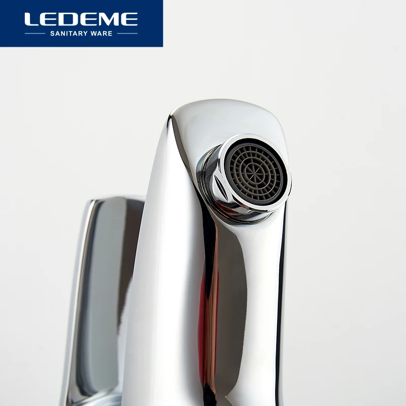 LEDEME Смеситель для умывальника латунь Цвет: хром L1064|basin faucet|waterfall faucetbathroom faucet |