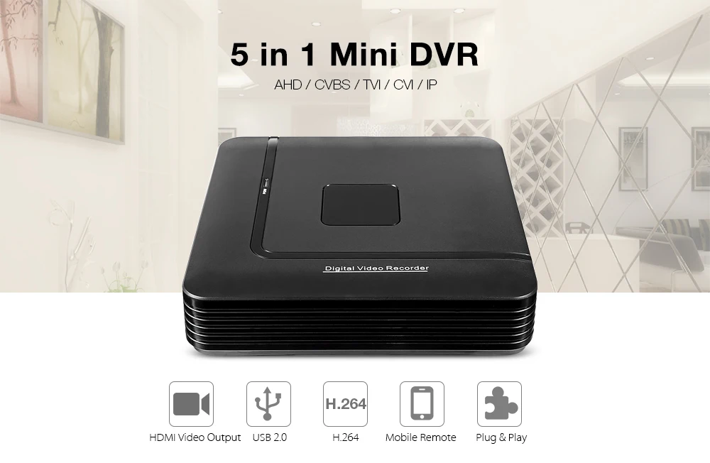 AHD 1080N 4CH 8CH CCTV небольшой видеорегистратор 5в1 для CCTV комплект VGA HDMI система безопасности мини NVR для 1080P IP камера цифровой видеорегистратор Onvif PTZ H.264