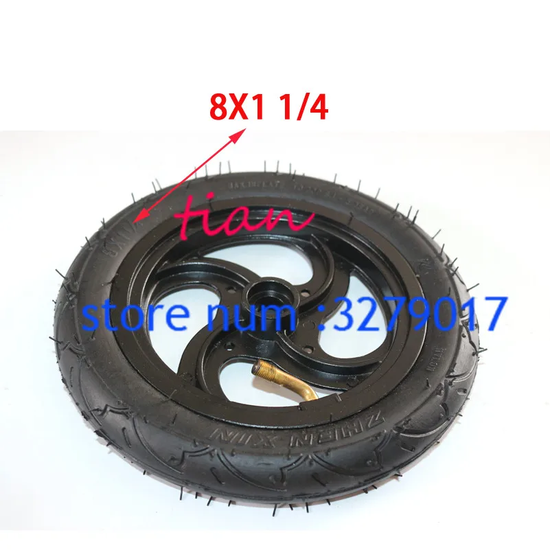 

free shipping 8x1 1/4 Pneumatic Wheel Inner Tube 8" Air Wheel Outer Tire 8x1.25Inflatable tyre