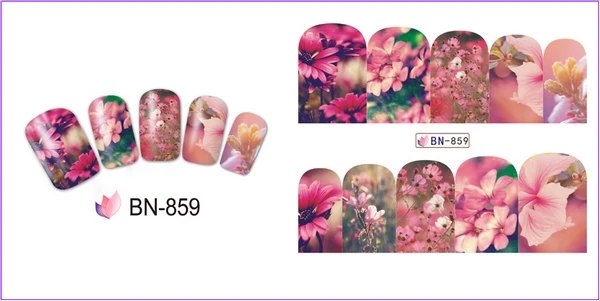 12 упак./лот переводка NAIL ART наклейки на ногти полное покрытие картина маслом закатом солнца пальма в виде кленового листа галактического неба, BN853-864
