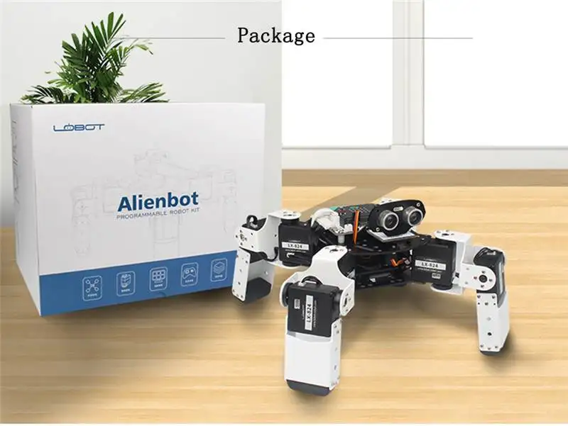 LOBOT Alienbot Raspberry Micro:bit Programmable Multifunctional PC/APP Control Smart RC Robot
