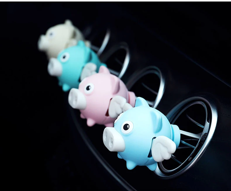 Car Perfume Air Freshener Cartoon Diffuser Vent Clip Parfum Vanilla New Car Smell Fragrance Oil Auto Scent Refresher Essential