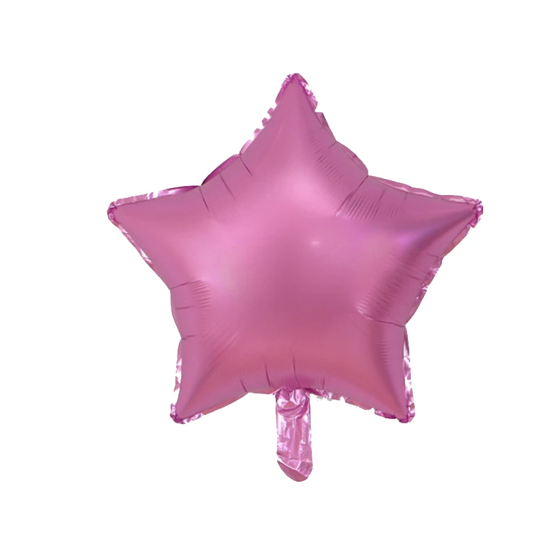Star Pink 18 дюймов Звездное сердце матовые фольгированные шары на день рождения Воздушные гелиевые шары для свадьбы и дня рождения вечерние украшения Детские балоны - Цвет: Star Pink