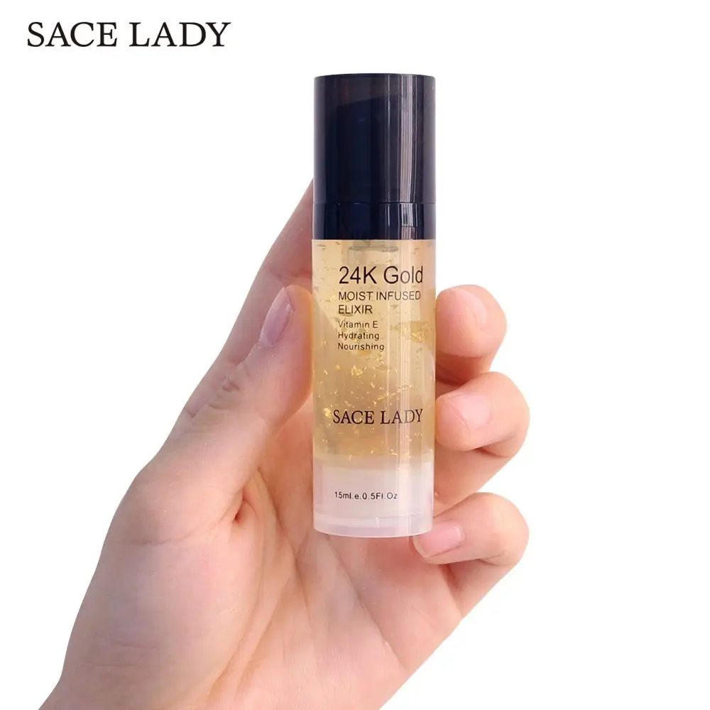 SACE LADY 15 мл 24k Gold Elixir ультра увлажняющее эфирное масло для лица основа макияжа