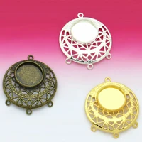 new fashion 10pcs necklace pendant setting cabochon cameo base tray bezel blank fit 12mm cabochons jewelry making findings