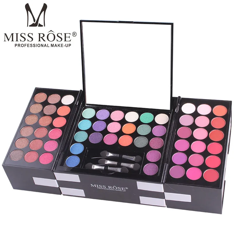 Matte Shimmer Makeup Set 142 Color Eyeshadow Palette 3 blusher brow powder Kit Cosmetics Eye Shadow Maquiagem | Красота и здоровье