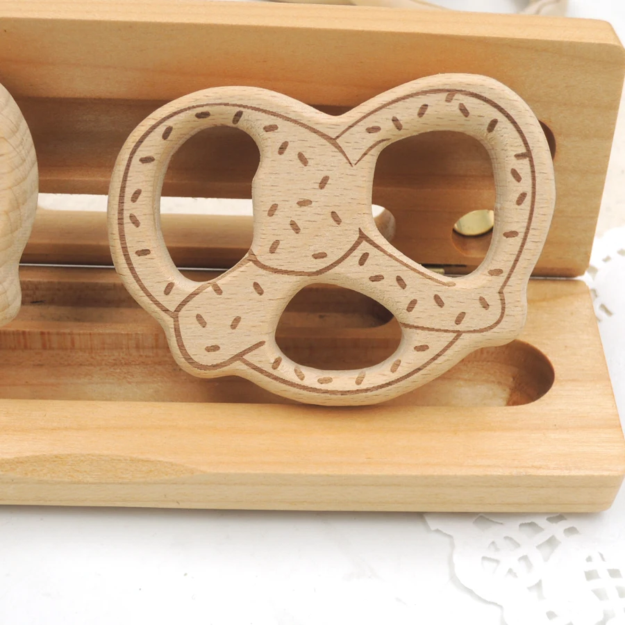 10 шт. деревянные печенья прорезыватели жевательные игрушки для кормления