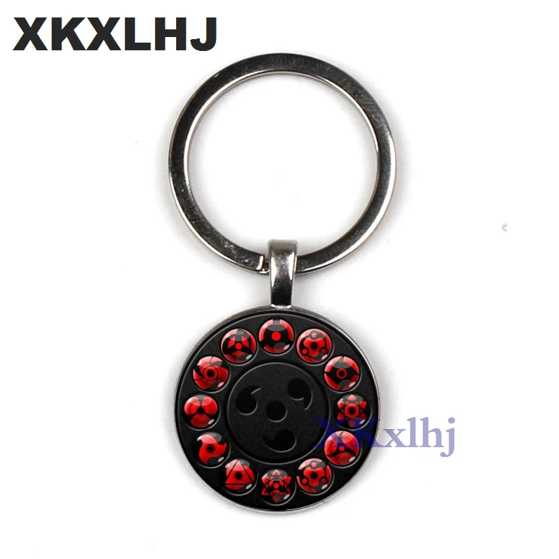 10 XKXLHJ Fashion Glass Photo Keyring Naruto Shippuden Keychain Silver Naruto Symbol Key Chains Key Rings Handmade Jewelry - Цвет: 10