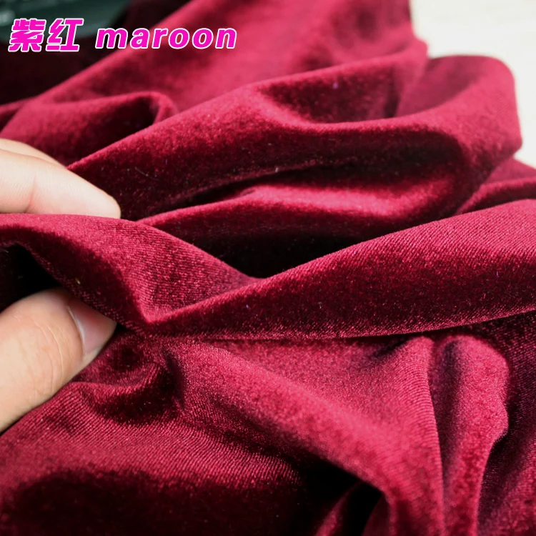 Коричневая шелковая бархатная ткань велюровая модная вечерняя одежда