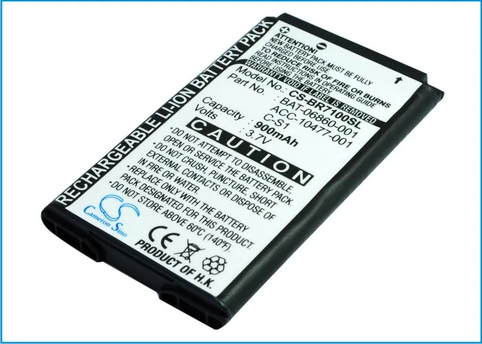 Высококачественный аккумулятор Cameron Sino на 900 мАч BAT 06860 001 аналогичен BlackBerry 7100 7100g