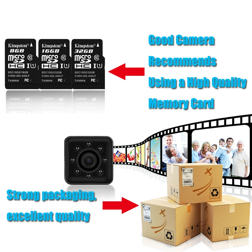 Original  SQ13 SQ23 WiFi Cam Mini Camera Camcorder Full HD 1080P Sport DV Recorder 155 Night Vision Small Action Camera DVR images - 6