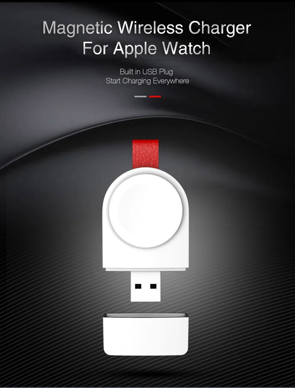 KISSCASE Оригинальное Беспроводное зарядное устройство для Apple Watch 4, 3, 2, 1 зарядное устройство быстрое USB зарядное устройство серии 2, 3, 1 для Apple Watch Зарядное устройство Док-станция