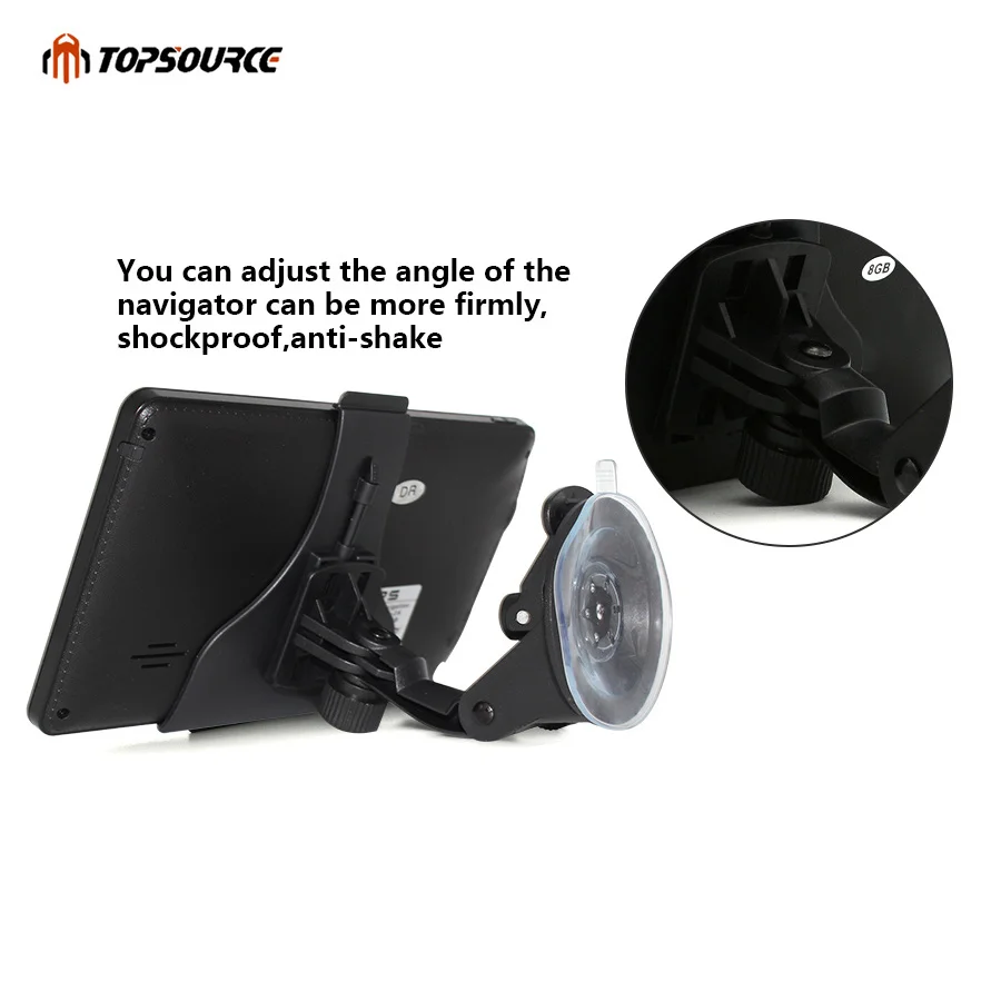 Автомобильный GPS навигатор TOPSOURCE 7 дюймов Android емкостный экран 8 ГБ 800 МГц