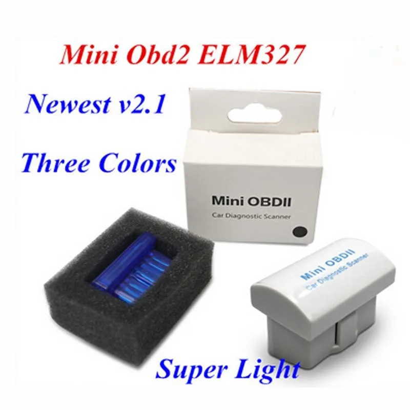 Супер Мини ELM327 Bluetooth OBD/OBD2 последняя версия V2.1 Мини OBDII ELM 327 для Android Крутящий момент/ПК Розничная коробка упаковка