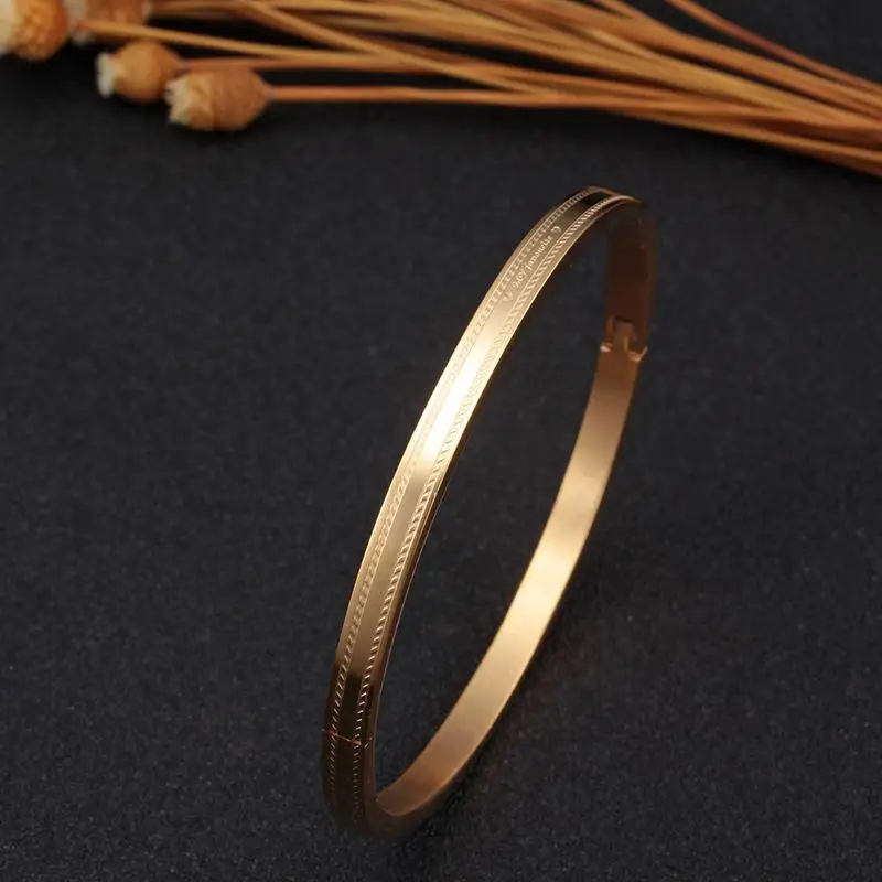 Очаровательные браслеты-манжеты из нержавеющей стали для женщин и мужчин