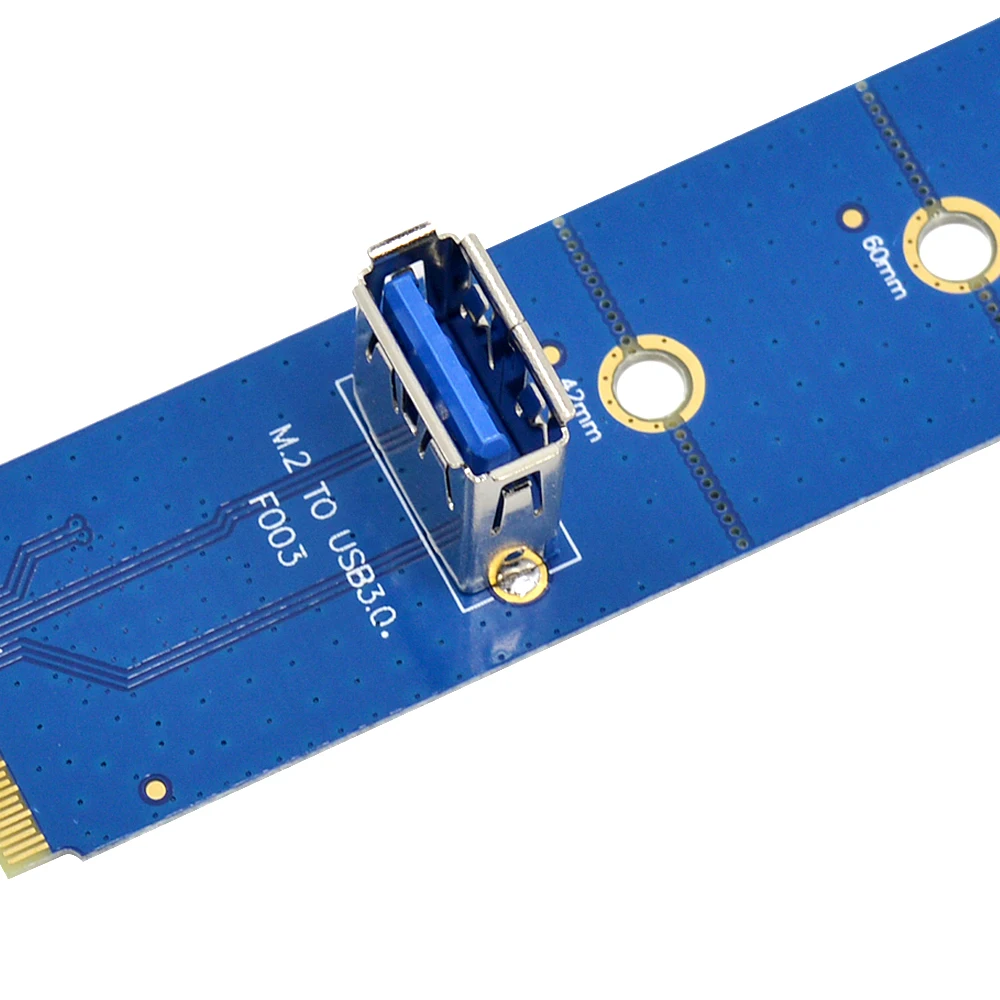 CHIPAL 50 шт./лот NGFF M.2 к USB 3 0 переносная карта M2 адаптер для PCI E райзерной карты
