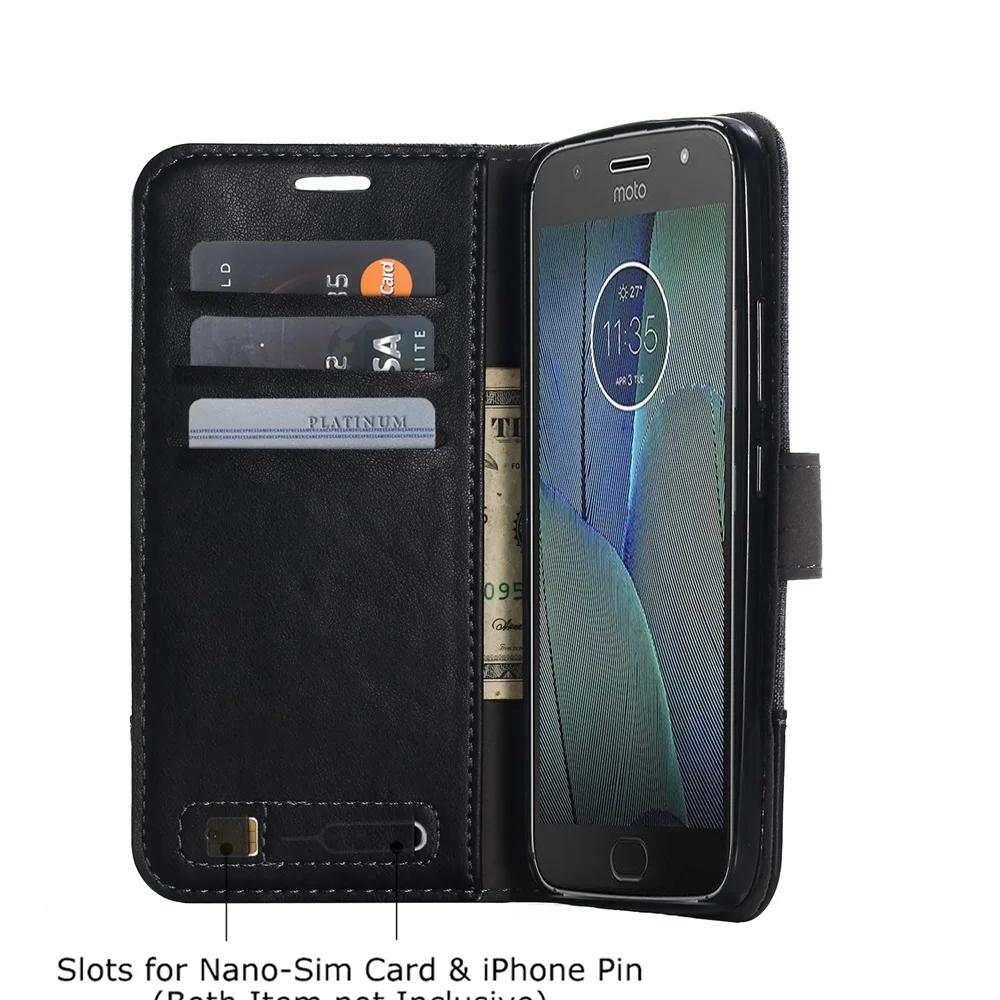 Чехол для Motorola Moto G5 G7 Power Canvas из искусственной кожи чехол-кошелек G5S G4 Plus X4 One Z3 Play