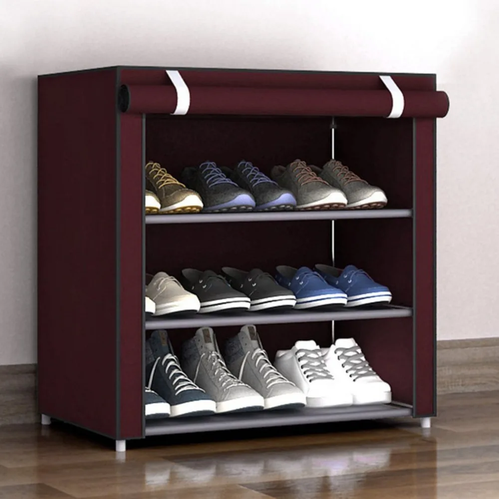 NAI YUE Dustproof Large Size Non-Woven Fabric Shoes Rack Organizer Home Bedroom Dormitory Shoe Racks Shelf Cabinet | Дом и сад