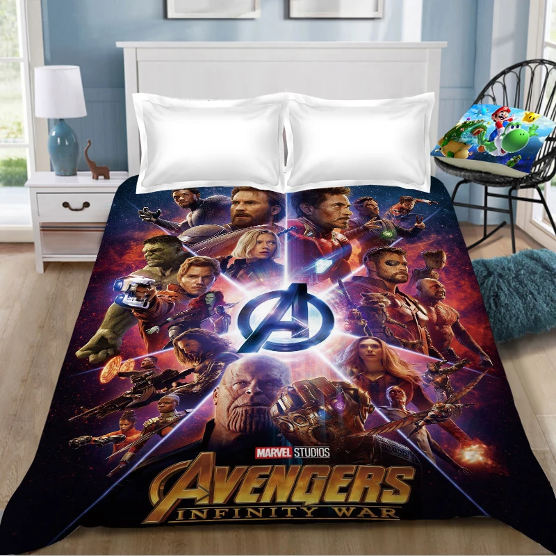 Простыня Marvel Мстители, Железный человек, капитан Марвел, капитан, простыня, постельное белье, покрывало, простыня(без наволочки