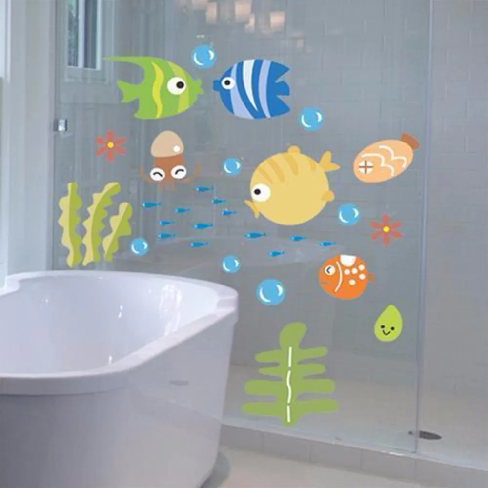 Imixlot DIY Прекрасный мультфильм Рыба Морской пузырь океан мир Съемный Decortaion Санузел