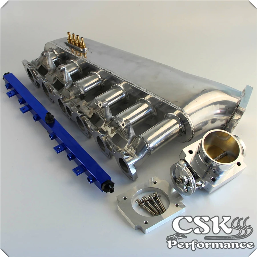 Intake Manifold Plenum +Universal VQ35TPS 80mm Throttle body Fits For BMW E30 M20 320i / 325i 1987-1991 | Автомобили и мотоциклы