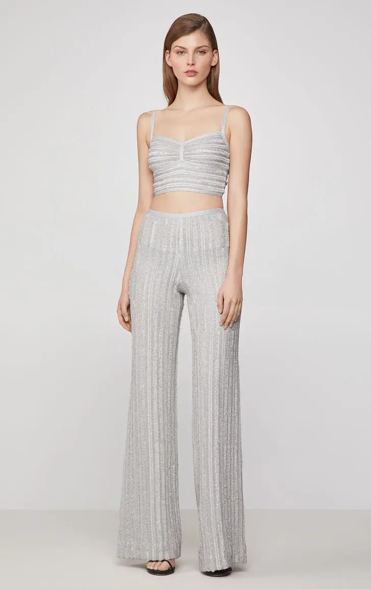 Женский Облегающий комбинезон на бретелях-спагетти с V-образным вырезом вечерний