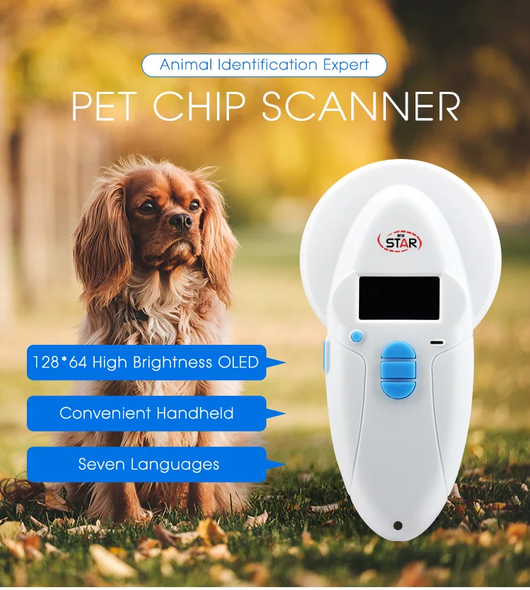 134,2 кГц портативный считыватель животных pet microchip RFID сканер ISO FDX-A/B, EM4102, HDX считыватель чипов для собак товары для животных с bluetooth