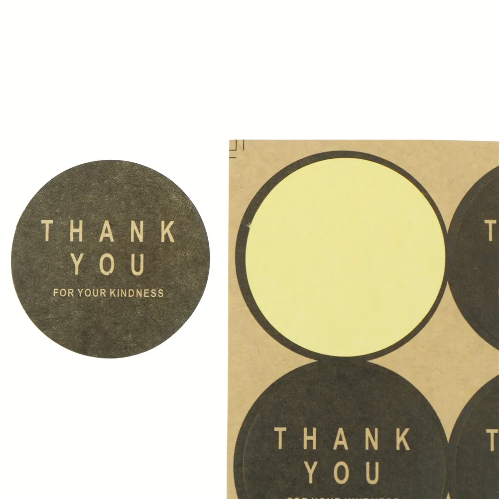 5 листов спасибо круглый стикер ручная работа упаковка для торта уплотнительные