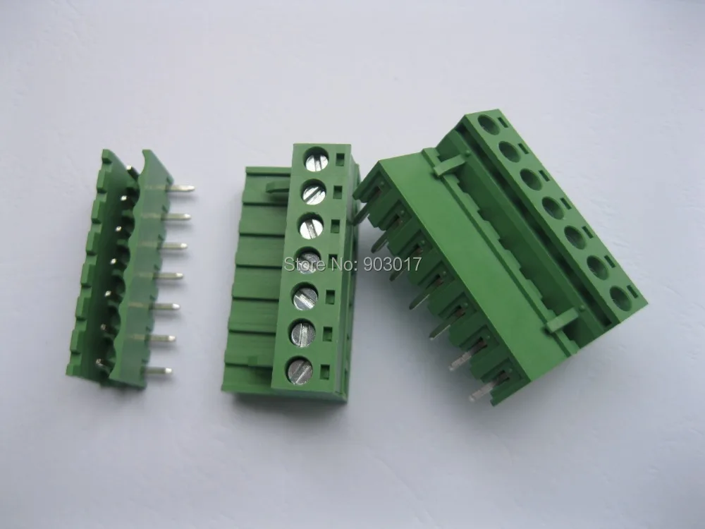 Угол 7 способ/штырь 5 08 мм винтовой клеммный блок соединитель подключаемый Тип