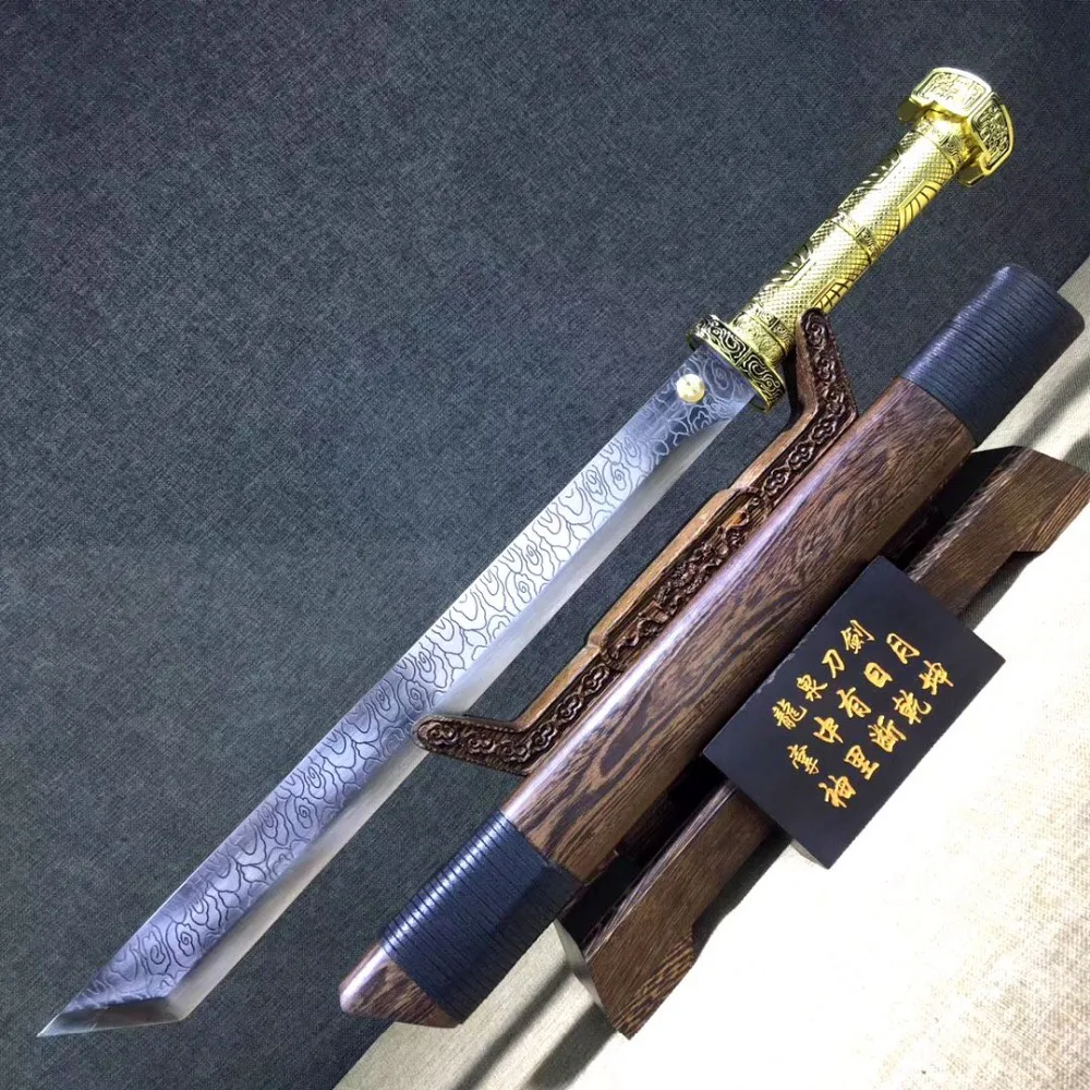Сильная металлическая ручка китайской династии Цин WuShu Broadsword Dao Sword Sharp T10 стальное