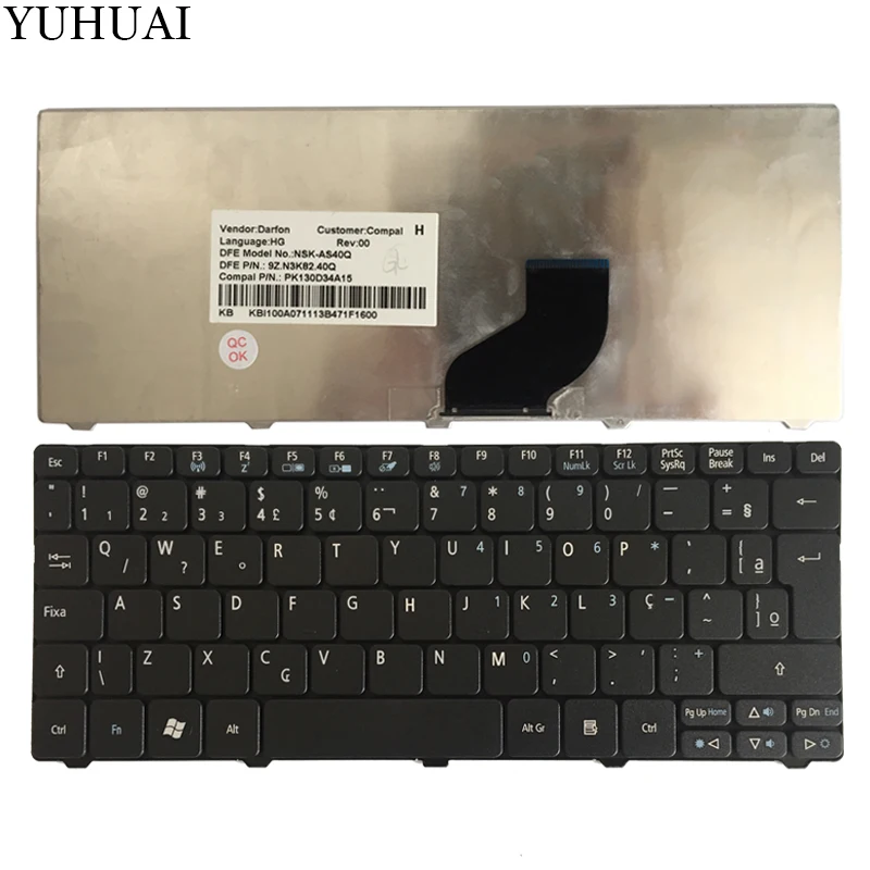 

NEW Brazil/BR laptop Keyboard for Acer Aspire ZE6 ZE7 PAV70 PAV80 NAV50 350 eM350 NAV51 355 eM355 D255E AOD255E NAV70 POVE6