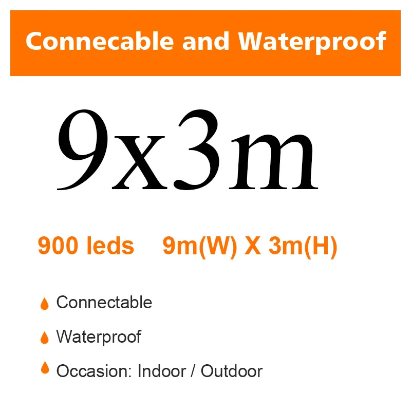 9M x 3M 900leds 960 светодиодный S светодиодный светильник для занавесок s гирлянда светильник Сосулька Рождество Крытый Открытый Свадебный светильник ing домашние вечерние Gararden Декор - Испускаемый цвет: 9M x 3M 900leds